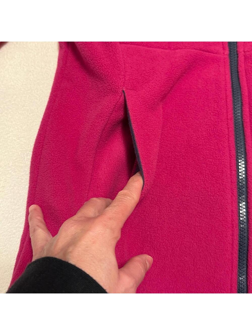 Columbia Girls Youth XL (18/20) Pink Full Zip Fleece Jacket — Fits Women's XS/S - Picture 4 of 8